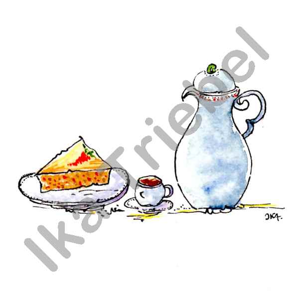 Kaffee und Kuchen mit Kanne